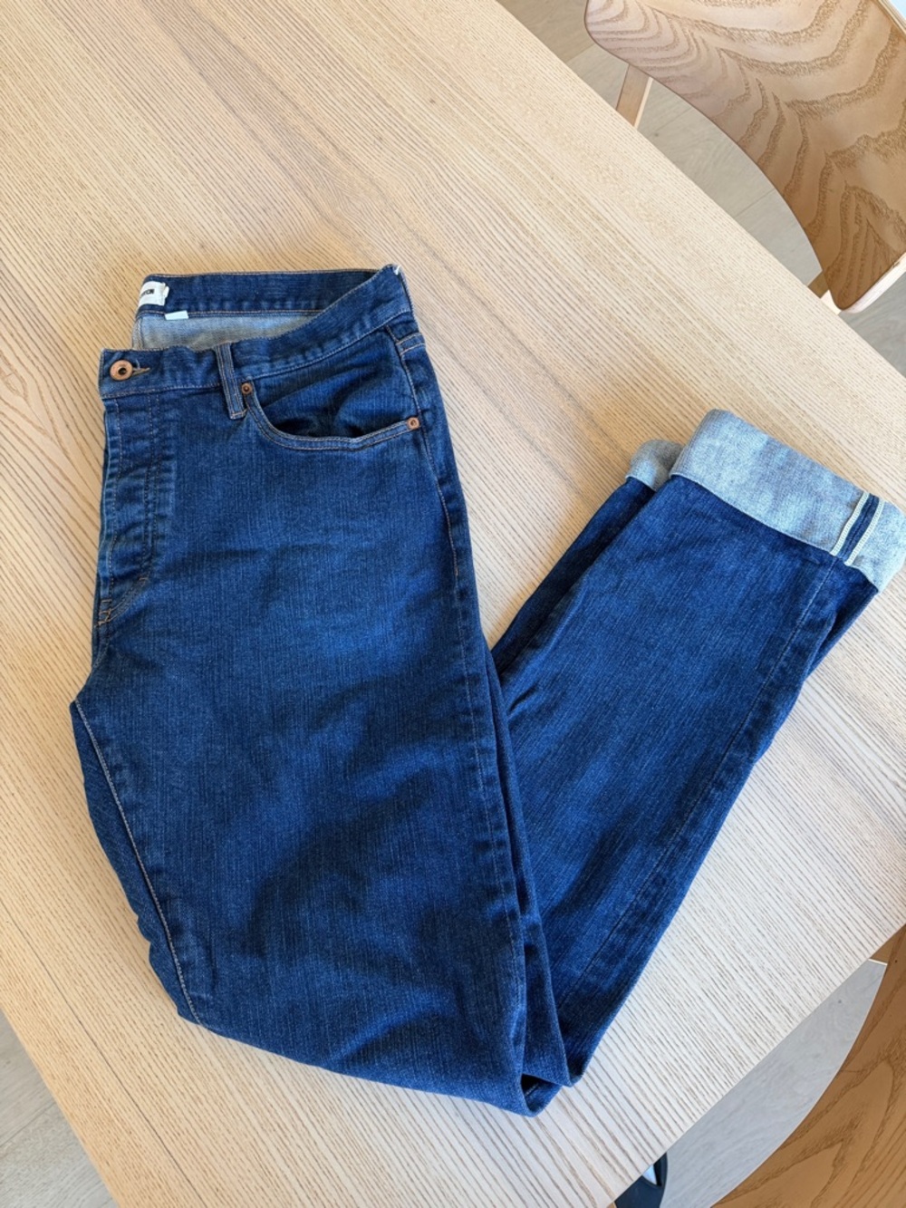 Taylor Stitch Slim Men’s Jeans in Dark Blue Denim